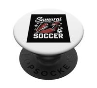 SAMURAI Soccer Warrior Spirit Football Katana Blade Athletic PopSockets Adhesive PopGrip