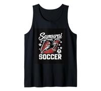 Samurai Soccer Warrior Spirit Football Katana Blade Athletic Tank Top