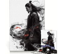 Samurai Spirit 1000 Pieces Jigsaw Puzzles for Adults Improve Memory Peaceful Fun Sharp Edge (50x75cm)