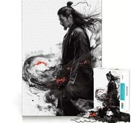 Samurai Spirit 1000 Pieces Jigsaw Puzzles for Adults Improve Memory Peaceful Fun Sharp Edge (50x75cm)
