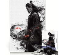 Samurai Spirit Hard Jigsaw Puzzle for Adults 1000 Pieces Fine Logic Toy Calm Fun Neat Edge Thoughtful Gift (38x52cm)