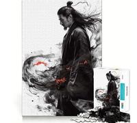 Samurai Spirit Hard Jigsaw Puzzle for Adults 1000 Pieces Fine Logic Toy Calm Fun Neat Edge Thoughtful Gift (38x52cm)
