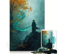 Samurai Spirit in Autumn Mist Jigsaw Puzzles 1000 Pieces for Adults Strengthen Memory Group Joy Clean Edge Stylish Gift (38x26cm)
