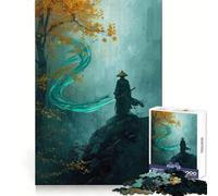 Samurai Spirit in Autumn Mist Jigsaw Puzzles 1000 Pieces for Adults Strengthen Memory Group Joy Clean Edge Stylish Gift (38x26cm)