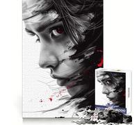Samurai Spirit Jigsaw Puzzles 1000 Pieces for Adults Strengthen Recall Calm Mind Quality Edge Warm Surprise (38x52cm)