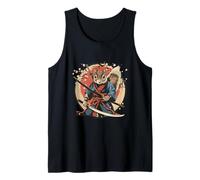 Samurai Squirrel Japanese Samurai Squirrel Sakura Tree Tank Top