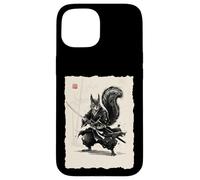 Samurai Squirrel Japanese Warrior Ink Art Vintage Ukiyo-e Case for iPhone 15