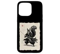 Samurai Squirrel Japanese Warrior Ink Art Vintage Ukiyo-e Case for iPhone 15 Pro Max