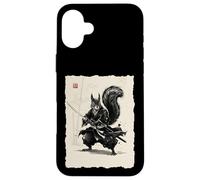 Samurai Squirrel Japanese Warrior Ink Art Vintage Ukiyo-e Case for iPhone 16 Plus