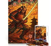 Samurai Stained Glass Art Jigsaw Puzzles 1000 Pieces for Adults Boost Memory Peaceful Fun Premium Cut Memorable Gift (38x26cm)