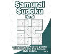 Samurai Style Sudoku Puzzle Book with 210 Hard Puzzles: Difficult Samurai Sudoku Puzzles with 1000 9x9 Sudoku for Advanced