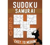 Samurai Sudoku Easy to medium Large Print for Adults: 250 Puzzles for seniors with solutions.