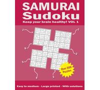 Samurai Sudoku Easy to Medium: Sudoku books for adults large print | VOL 1