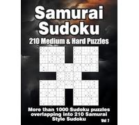 Samurai Sudoku Medium & Hard for Adults: Intermediate Samurai Style Puzzles