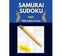Samurai Sudoku Puzzle Book | Easy Samurai Sudoku for Beginners | 1500 Sudoku Puzzles Book for Adults: Vol 01
