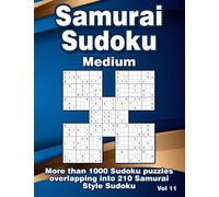 Samurai Sudoku Puzzle Book: Medium Large Print Puzzle Variations for Adults Overlapping into 210 Puzzles