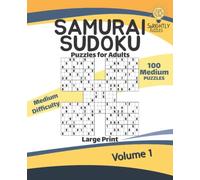 Samurai Sudoku Puzzles For Adults - Large Print - Medium - Volume 1: 100 Medium Difficulty Puzzles with Extra Large Bold Numbers