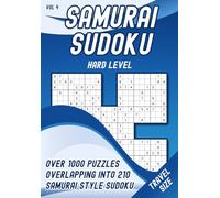 Samurai Sudoku Puzzles Hard Level: 210 Travel Sized Brainteasers for Adults