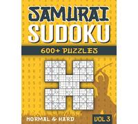 Samurai Sudoku: Sudoku Book for Adults with 1000+ 5 in 1 Sudoku - Normal and Hard - Vol 3