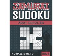 Samurai Sudoku: Sudoku Book for Adults with 300+ 5 in 1 Sudoku - Normal and Hard - Vol 3