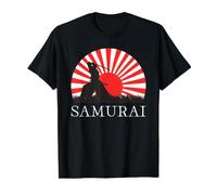 Samurai Sun Japanese Ancient Warrior Retro Bushido Japan Value Graphic T-Shirt, Men, Black, S