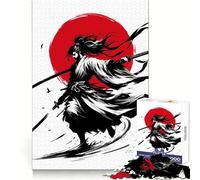 Samurai Sunset Duel 1000 Piece Jigsaw Puzzle for Teenagers Strong Logic Toy Serene Time Clear Edge Creative Gift (50x75cm)
