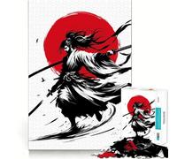 Samurai Sunset Duel 1000 Piece Jigsaw Puzzle for Teenagers Strong Logic Toy Serene Time Clear Edge Creative Gift (50x75cm)