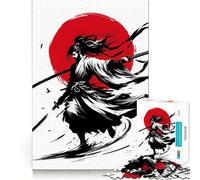 Samurai Sunset Duel 1000 Piece Jigsaw Puzzles for Teenagers Jigsaw Think Toy Together Fun Sharp Cut Art Collectible (38x52cm)