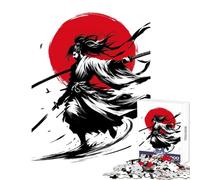 Samurai Sunset Duel Puzzles for Adults 1000 Piece Secret Santa Gifts Suitable for Couples Home Decoration Toys for 14+ Puzzle Game Offered (38x52cm)