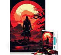 Samurai Sunset Japan Jigsaw Puzzle for Teenagers 1000 Pieces Boost Memory Relaxing Fun Premium Cut Stylish Gift (38x52cm)
