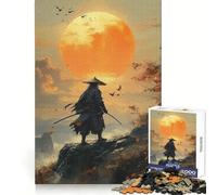 Samurai Sunset Landscape Jigsaw Puzzle for Teenagers 1000 Pieces Boost Memory Relaxing Fun Premium Cut Stylish Gift (50x75cm)