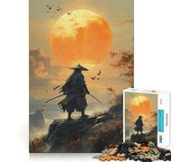 Samurai Sunset Landscape Jigsaw Puzzle for Teenagers 1000 Pieces Boost Memory Relaxing Fun Premium Cut Stylish Gift (50x75cm)