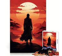 Samurai Sunset Silhouette 1000 Piece Jigsaws for Teenagers Puzzle Improve Recall Casual Relax Exact Edge Stylish Gift (50x75cm)