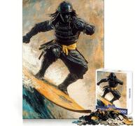 Samurai Surfing Jigsaw Puzzle 1000 Piece for Teenagers Reason Skill Toy Relaxing Fun Exact Cut (38x52cm)