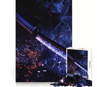 Samurai Sword in Water 1000 Teenager Pieces Jigsaw Puzzle Memory Boost Calm Escape Pattern Assembly Warm Surprise (50x75cm)