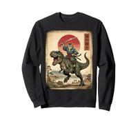 Samurai T-Rex Dinosaur Katana Japanese Sun Art Dino Japan Sweatshirt