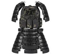 Samurai Tactical Armor Set, 4-in-1 Pauldron, Skirt & Crotch Protector | Carbon Steel, 500D Composite Nylon, Decorative Prop, Rope-Knot Detailing, Handmade Variations, Cosplay