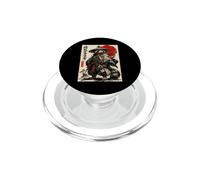 Samurai Tanuki Japanese Raccoon Dog Warrior Animal PopSockets PopGrip for MagSafe