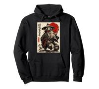 Samurai Tanuki Japanese Raccoon Dog Warrior Animal Pullover Hoodie