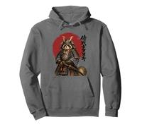 Samurai Tanuki Raccoon Dog Japanese Warrior Animal Pullover Hoodie