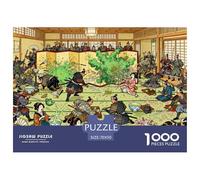 Samurai Tea Ceremony Mishap Wooden Jigsaw Puzzle Waterproof 1000 Piece Puzzles for Adults Gifts Fun Educational Games