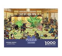 Samurai Tea Ceremony Mishap Wooden Jigsaw Puzzle Waterproof 1000 Piece Puzzles for Adults Gifts Impossible Educational Games