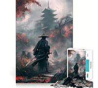 Samurai Temple Fight Jigsaw Puzzles for Adults1000 Pieces Improve Memory Relax Mind Sharp Edge Art Collection Piece (50x75cm)
