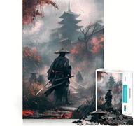 Samurai Temple Fight Jigsaw Puzzles for Teenagers 1000 Piece Mind Challenge Toy Relaxing Fun Precise Cut Festive Gift (38x52cm)