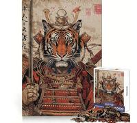 Samurai Tiger Hard Jigsaw Puzzle for Adults 1000 Pieces Fine Logic Toy Calm Fun Neat Edge Thoughtful Gift (50x75cm)