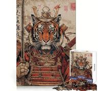 Samurai Tiger Hard Jigsaw Puzzle for Adults 1000 Pieces Intellect Toy Cozy Time Quality Cut (38x52cm)