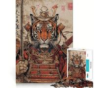 Samurai Tiger Hard Jigsaw Puzzle for Adults 1000 Pieces Intellect Toy Cozy Time Quality Cut (38x52cm)