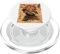 Samurai Tiger Vintage Japanese Anime Warrior Graphic Art PopSockets PopGrip for MagSafe