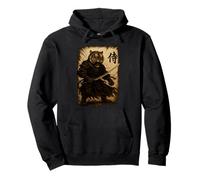 Samurai Tiger Warrior Ink Artwork Tiger Samurai Pullover Hoodie