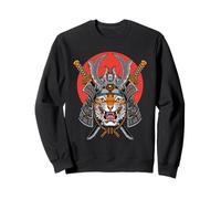 Samurai Tiger Warrior Vintage Red Sun Japanese Samurai Lover Sweatshirt
